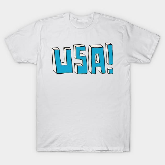 USA T-Shirt by gold package